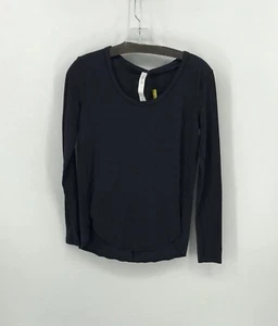 Lululemon Preowned Women's Long Sleeve top Athletic Top Dark Gray Size 2 - Picture 1 of 3
