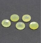 20% Off Natural Prehanite Chalcedony 7x9mm Oval Faceted Cut 50 Pcs Gemstone