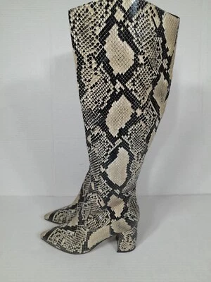 Marc Fisher Retie 人造蛇皮 - 及膝靴 靴子 女式 尺寸 6 M — 第 1/4 张图片