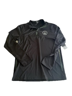 NBA Milwaukee Bucks Quarter zip Size L Basketball Pullover NWT Black Light Thin - Image 1 of 4