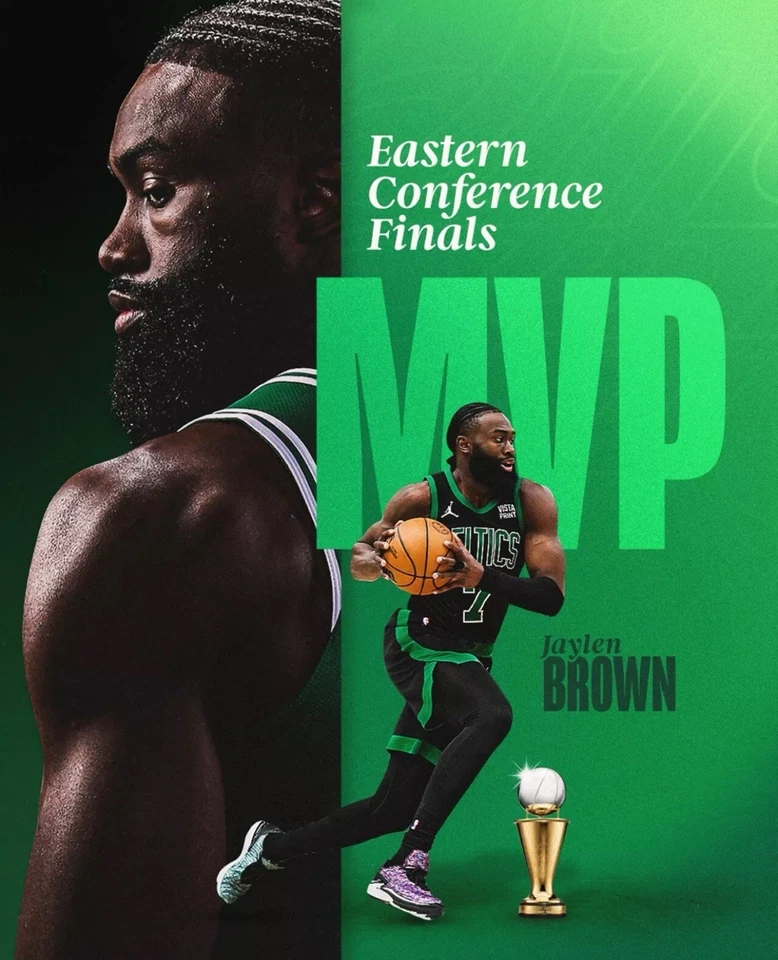 Foto de la NBA Jaylen Brown 2024 East Finals MVP Collage Boston Celtics 8x10 Foto 1 de 1
