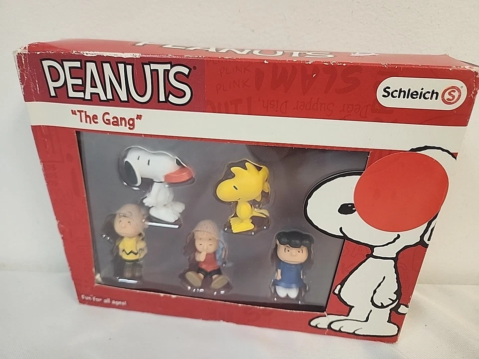 Peanuts "The Gang" Schleich 5 FIGURAS Snoopy Woodstock Charlie Linus Lucy Nuevo de Lote Antiguo Foto 1 de 4