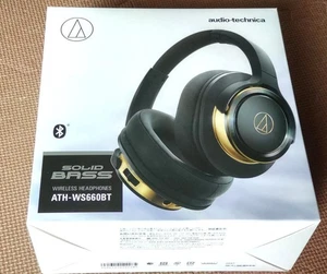 audio-technica ATH-WS660BT BGD WIRELESS HEADPHONES SOLID BASS Black Gold - Picture 1 of 8