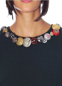 £3719 DOLCE & GABBANA CREPE EMBELLISHED BUTTONS Dress 46 IT / 12 - 14 UK - Picture 1 of 19