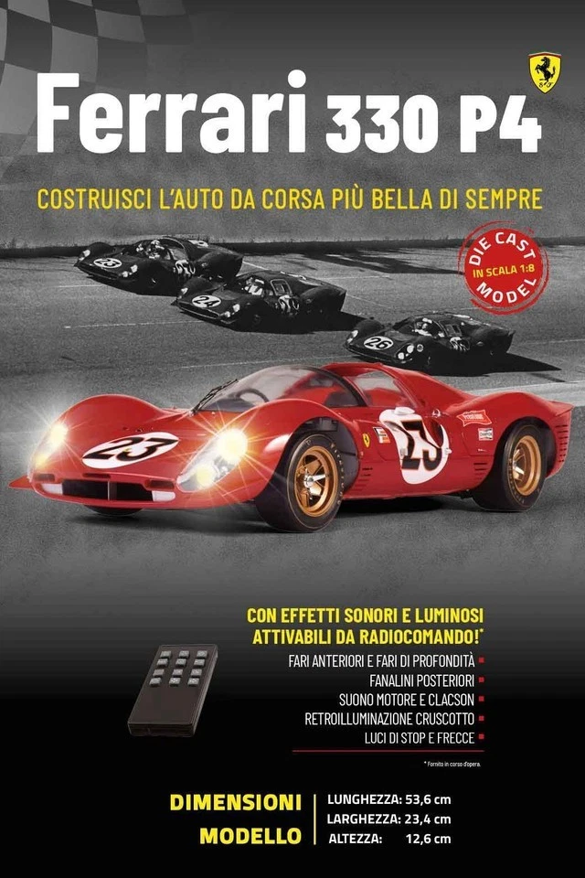 CENTAURIA FERRARI 330 P4 1/8 Scale  - NEW IN KIT SEALED no Amalgam Hachette - Immagine 1 di 1