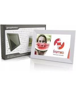 Photo Frame WiFi Digital Frameo App Grouptronics UK 10 Inch Touch Screen 16GB - Picture 1 of 8