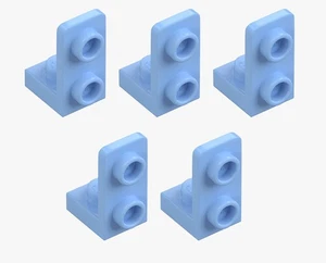 5 Nuevo LEGO Azul Claro Brillante 1x1 - 1x2 Soporte Invertido 73825 Soporte Ángulo 90° - Imagen 1 de 6