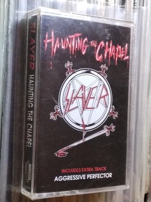 RARE SLAYER Haunting The Chapel  CASSETTE 1993 EXTRA TRACK Metal Blade SEALED - Image 1 of 4