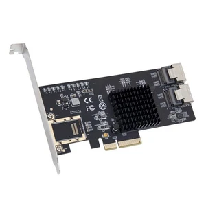 Syba 8 Port SATA III Non-RAID PCI-e x4 Controller Card Supports FreeNAS and Z... - Picture 1 of 6