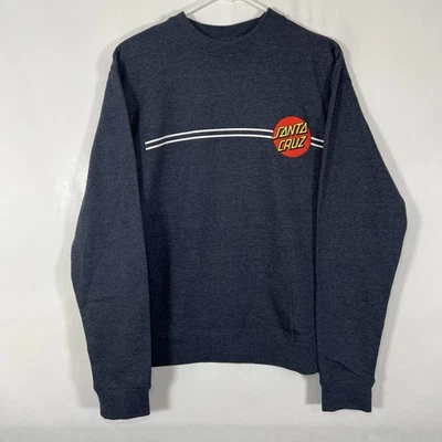 Santa Cruz Skateboards Crewneck Sweatshirt Mens Size Small Navy Double Sided EUC - Image 1 of 4