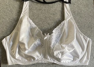 Damen weißer Playtex Secrets Vollfigur Bügel BH 44DD #4422 - Bild 1 von 13