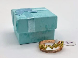 Bomb Party Ring RBP6375 Love Me True Peridot Size 9 Rose Gold Plating NWT August - Picture 1 of 6