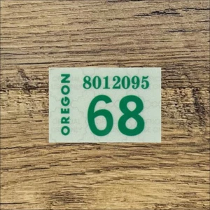Pegatina de registro OREGON 1968 placa de matrícula - Imagen 1 de 1