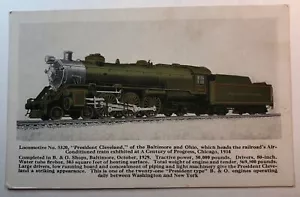 Lok Nr 5320 President Cleveland B&O Century of Progress 1934 RR gedruckt - Bild 1 von 2