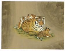 Mano Pintado India Pintura Miniatura De Vida Silvestre Tigre Naturaleza Obra