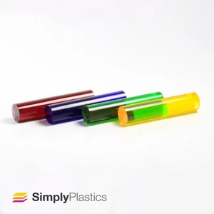 Coloured Tinted Extruded Acrylic Plastic Perspex Rod / Various Diameters - Picture 1 of 5