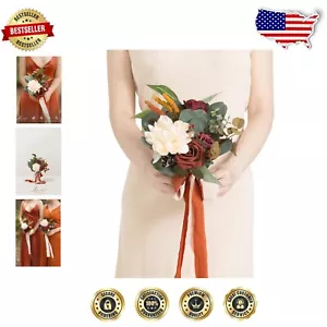 Stylish 7-Inch Bridesmaid Bouquet with Silk Flowers - Perfect for Any Occasion - Picture 1 of 10