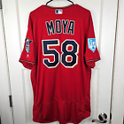 2019 Minnesota Twins Gabriel Moya #58 Game Issued Red Jersey Spring Training 48