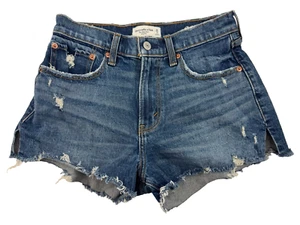 Abercrombie & Fitch Curve Love The Mom Short High Rise Shorts Gr. 26/2 blau Denim - Bild 1 von 10