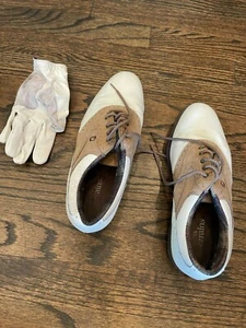 Footjoy Golf Shoes (Women) s 7.5M Vintage with Footjoy Golf Glove - Picture 1 of 5