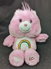 Gund Cheer Bear Plush DAMAGE Care Bears 14" Pink Rainbow Stuffed Animal Plushie