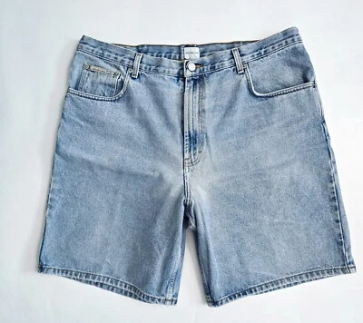 Vintage 90s Calvin Klein Jean Shorts Mens Size 38 Easy Fit Double Stone Wash - Image 1 of 4