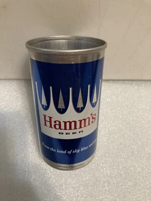 LATA DE CERVEZA HAMMS TAPA PLANA ALUMINIO 12 OZ BORDE ENROLLADO SIN TAPA. MINNESOTA Foto 1 de 4