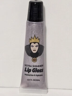 НОВЫЙ! Блеск для губ Disney VILLAINS-Evil Queen Ultra Shimmer 0,4 жидкой унции ~ лавандовое серебро - Изображение 1 из 4