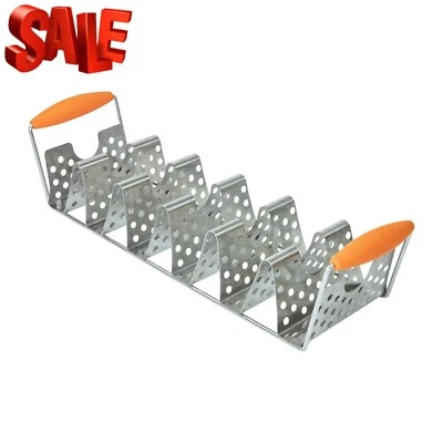Blackstone Stainless Steel Taco Rack Holder with Handles FREE SHIPPING - Image 1 of 4