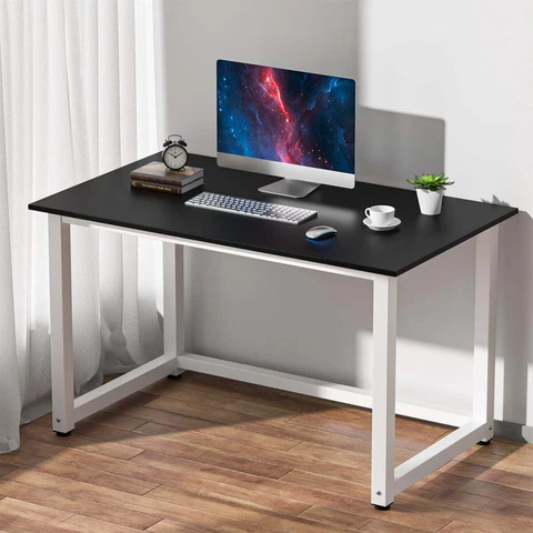 BDM Computer Desk 43" Study Writing Table for Home Office, Black Cover
