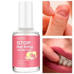 Nail Biting Prevention Polish Oz Nail Bite Stopper Stop Nail Biting Polish 15ml - Picture 1 of 9