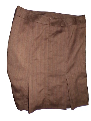 Larry Levine подпись женщин мульти коричневый в тонкую полоску с подкладкой короткая юбка sz 18R LB2 - Изображение 1 из 4