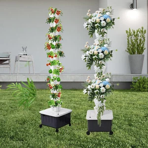 Vertical Hydroponic Garden Tower System Indoor Outdoor Home Grow Kit 60 Pots - Picture 1 of 11
