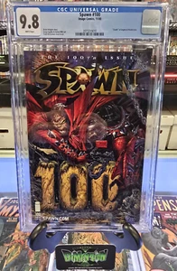 SPAWN #100 PRIMERA IMPRESIÓN CGC 9,8 PÁGINAS BLANCAS 2000 MUERTE DE ANGELA Y MALEBOLGIA - Imagen 1 de 3