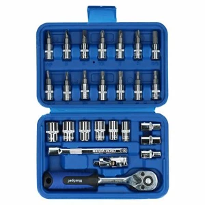 Juego de brocas de accesorio y enchufe métrico superficial de unidad de 26 piezas de 1/4" de 5 mm - 13 mm - Imagen 1 de 3