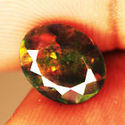 2.6Ct IF Remarkable Oval cut 11 X 9 mm 3D Multi color Disco Black Fire Cut Opal