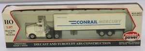 DIECAST 1:87 HO SCALE - TRACTOR AND TRAILER - CONRAIL MERCURY -MODEL POWER - NIP - Picture 1 of 6