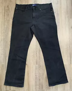 Gap Jeans Mens 38x32 Black Denim Boot Cowboy Western - Picture 1 of 11
