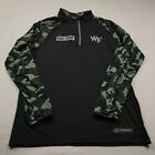 Wake Forest Demon Deacons Jacket Mens Large Black Green Camo Military Army NCAA