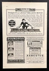 1921 Lionel Twin-Motor Locomotive print AD “Delight Over a Half Million Boys" - Picture 1 of 1