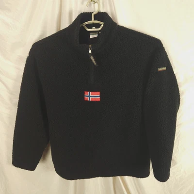 Pullover Napapijri Geographic Deep Pile Fleece Sherpa 1/4 Cremallera Negro Talla XXL Foto 1 de 4
