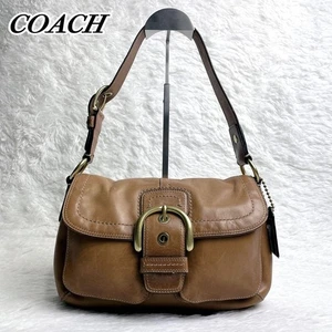 Retro COACH Soho One-Shoulder Bag in All Leather and Camel - Picture 1 of 13