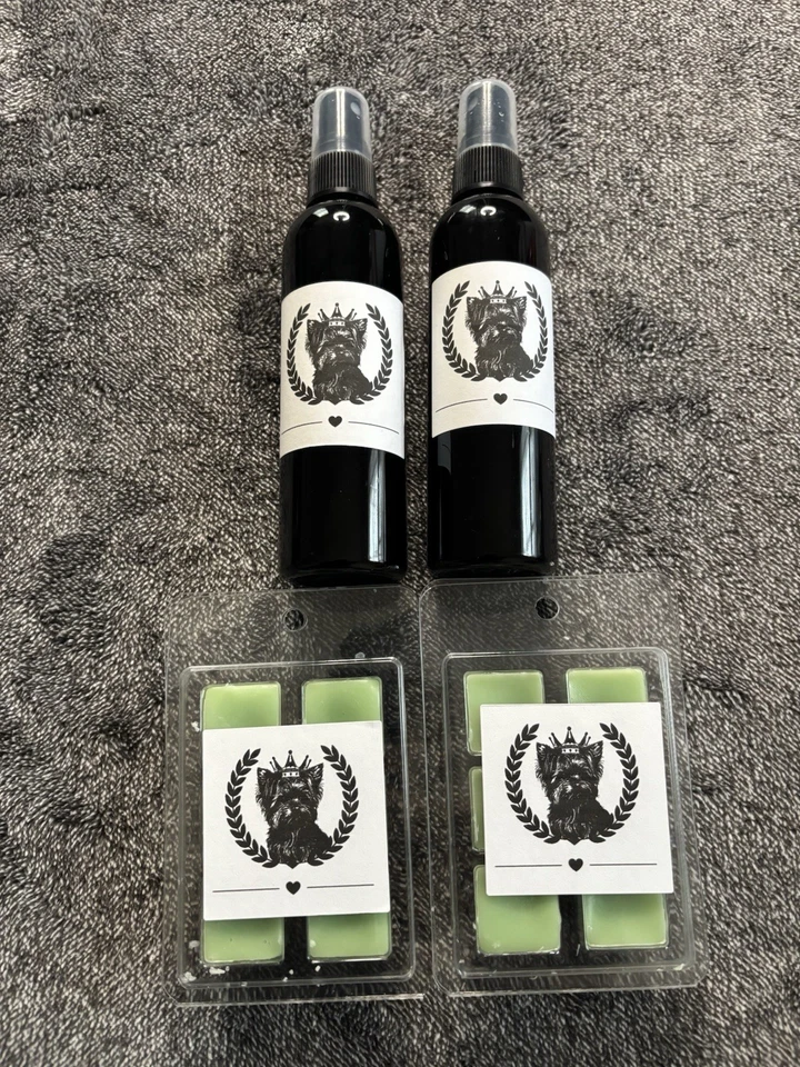 Juego de regalo perfecto para sala de fusión de cera y lino - aroma a limonada lavanda Foto 1 de 1