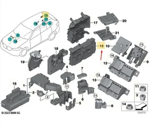 BMW X5 G05 Hoher Heckverteilerkasten 61148706212 NEU ORIGINAL - Picture 1 of 2