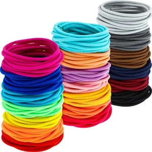 200 Pieces No Metal Hair Elastics Bulk Rubber Bands Hair Ties Ponytail Holder... - Picture 1 of 7