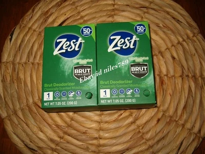 Zest Brut Deodorizer Classic Scent Moisture Bar Soap 7.05 oz. EA Lot Of 2 New - Image 1 of 2