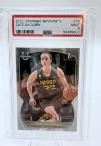 2022 Bowman University CAITLIN CLARK 1st Iowa Rookie #50 Mint PSA 9 - Picture 1 of 2