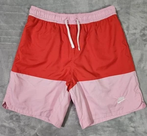 Pantalones cortos para hombre Nike tejidos de malla forrados Flow talla mediana rojo/rosa - Imagen 1 de 10