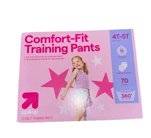 Up & Up Comfort-Fit Girls Training Pants 4T-5T 70 Count Disposable New - Picture 1 of 2