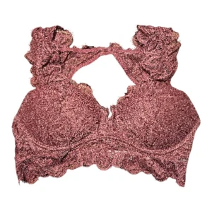 Neu ohne Etikett Victoria's Secret Push-up-Bralette PINK Datum Blumen Spitze burgunderrot Größe M - Bild 1 von 5